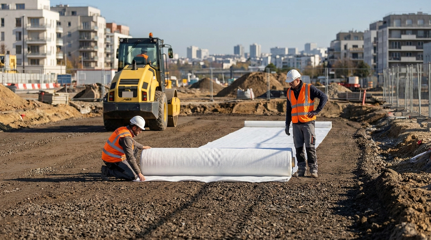 Stabilisation de sol par géotextile Paris